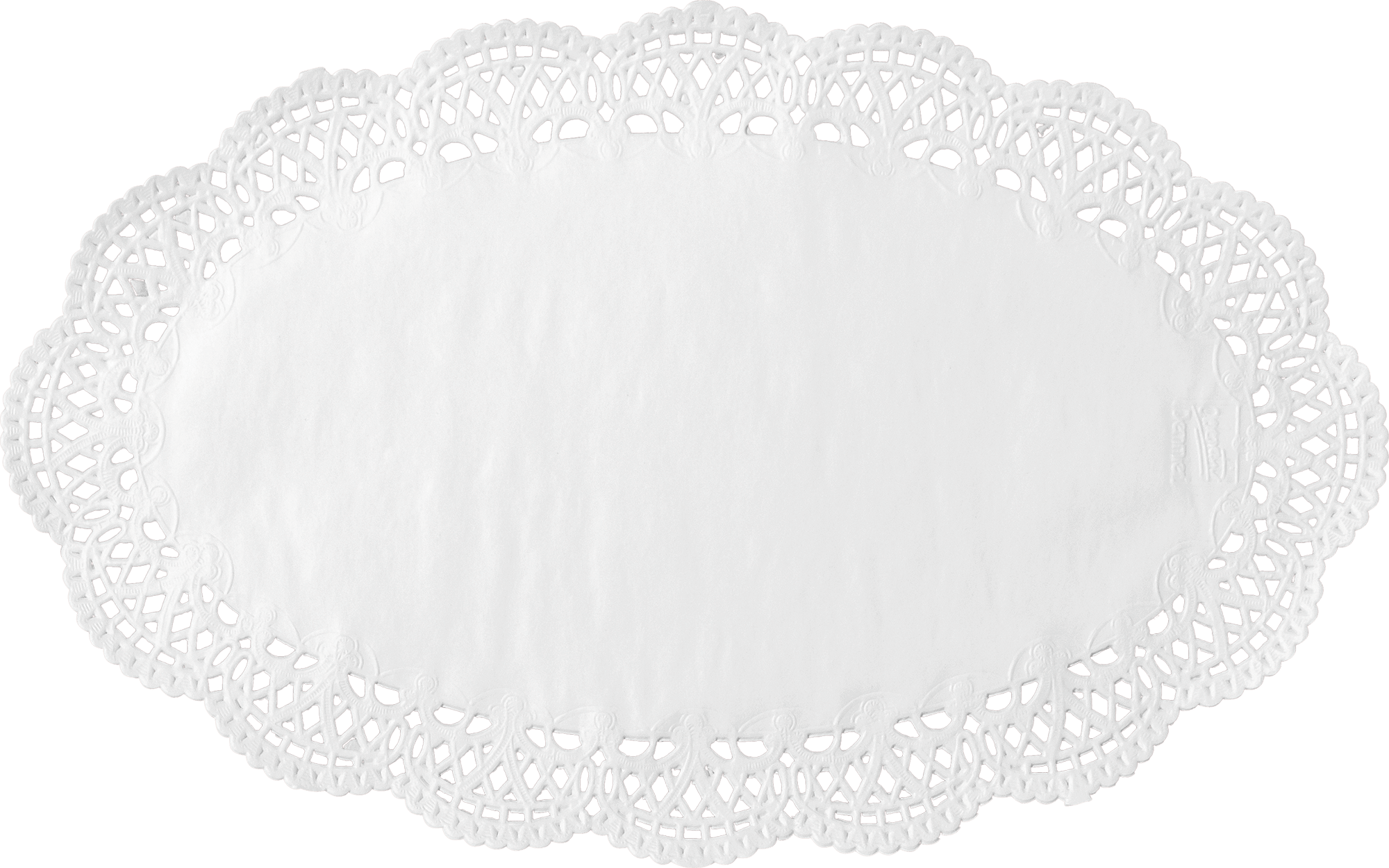Doilies baroque oval white, 27 x 17 cm 