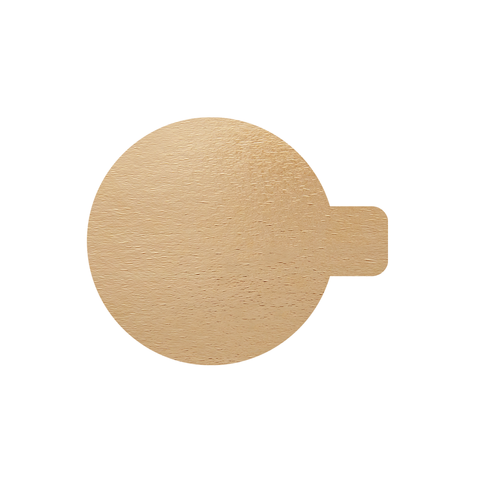 Cake board with tab Gold • Ø 6 cm round