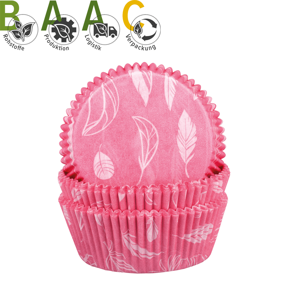 Baking cups feather • 5 x 2,5 cm