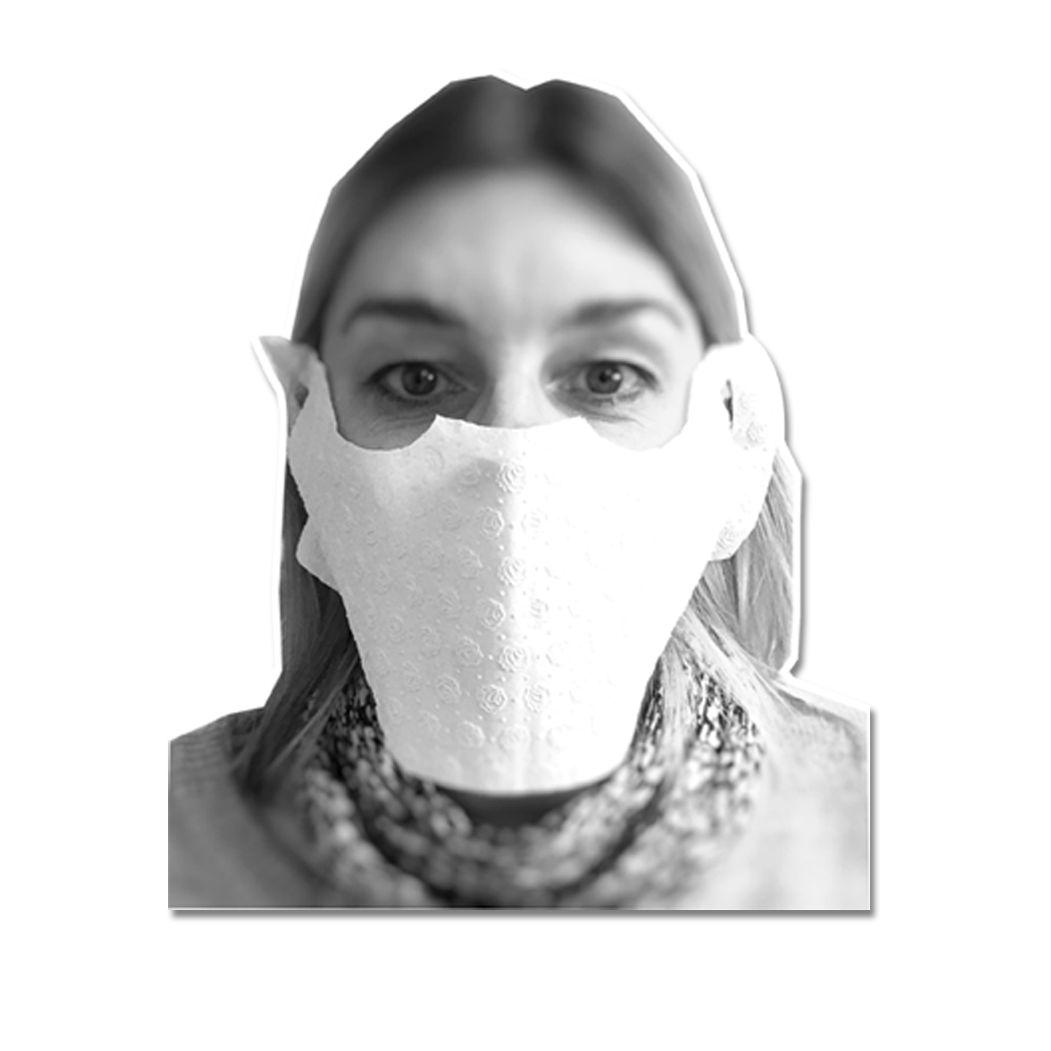 Hygienische-Einweg-Mundmaske, weiß