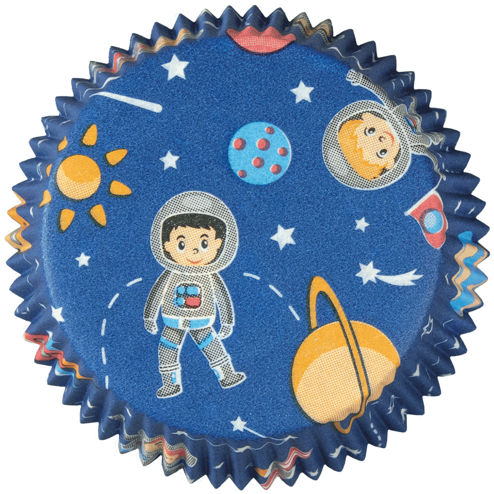 Muffin tins astronauts