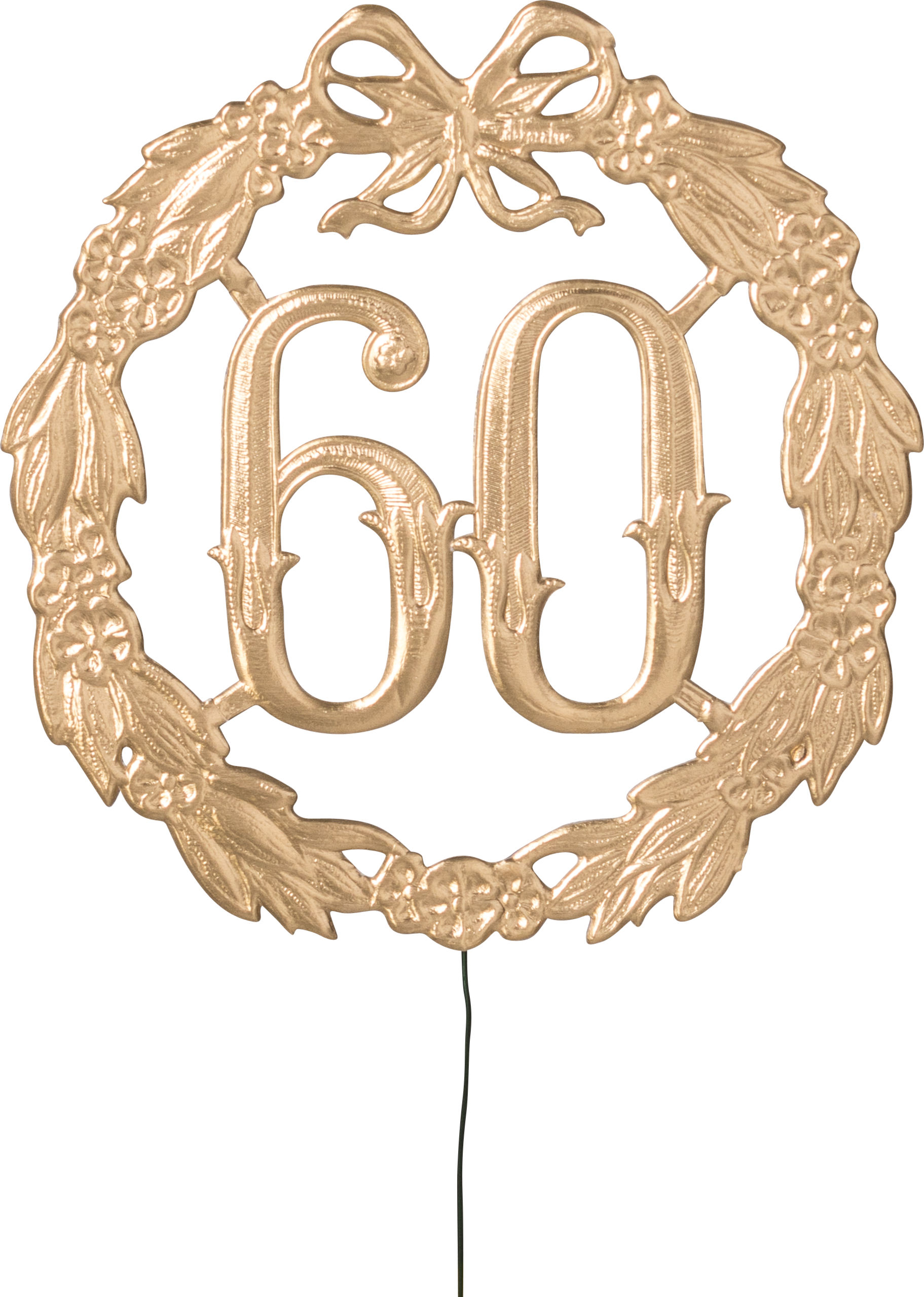 Anniversary shields/ number "60" gold, Ø 13 cm 