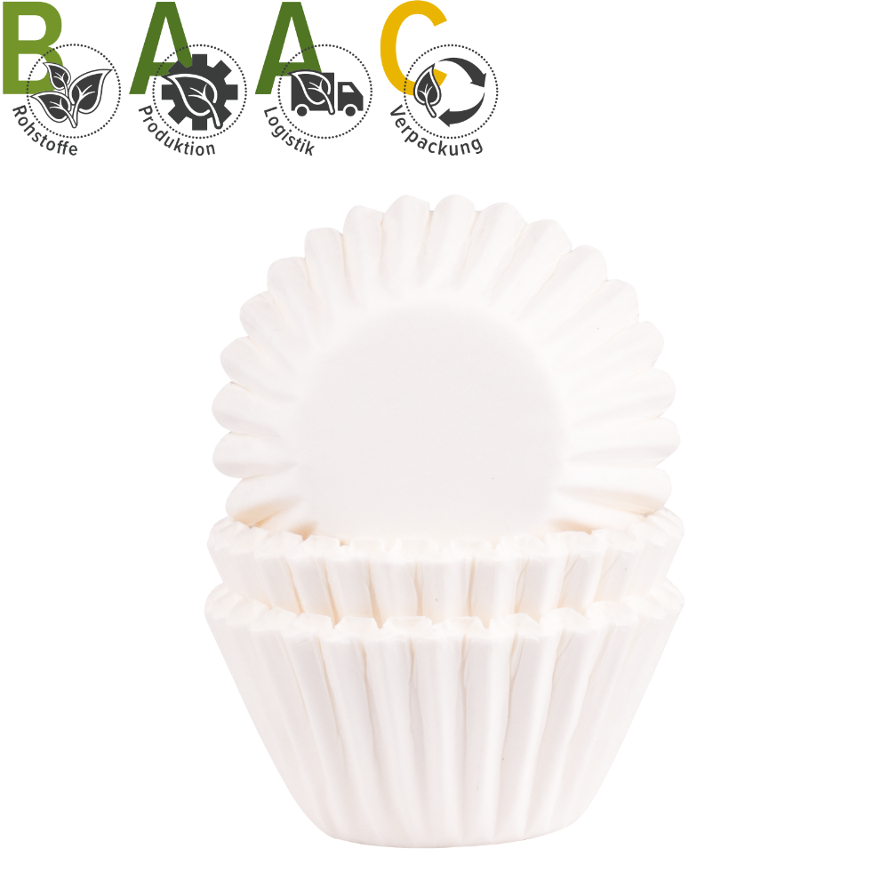 Baking cups White • 2,6 x 1,6 cm
