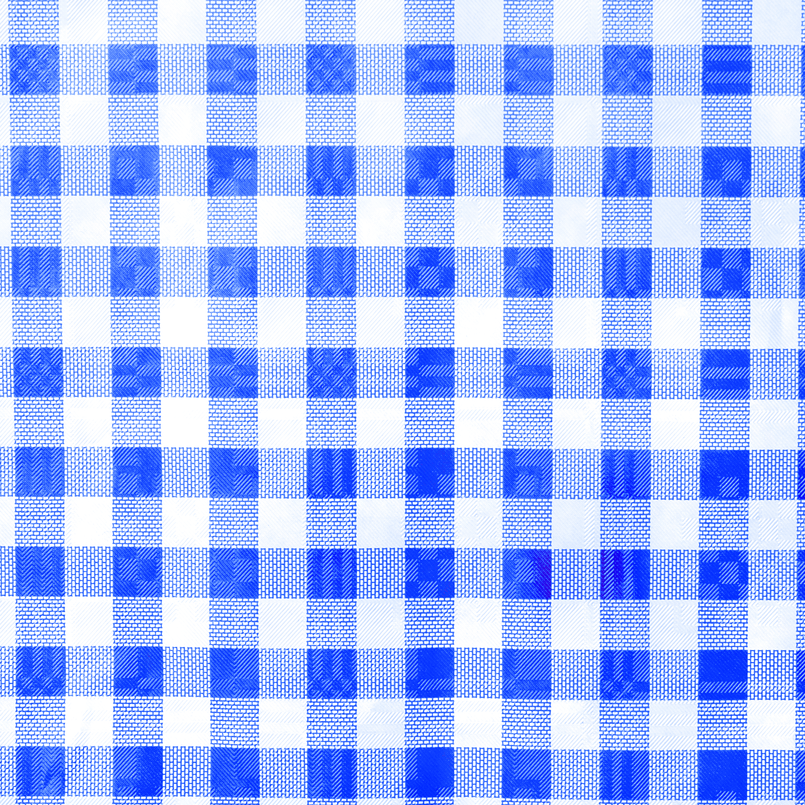 Paper tablecloth squares blue/ white, 1 x 50 m