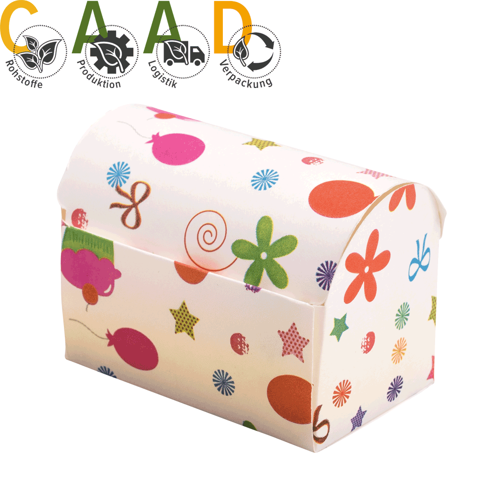 Present box happy birthday, 7 x 4,5 x 5,5 cm