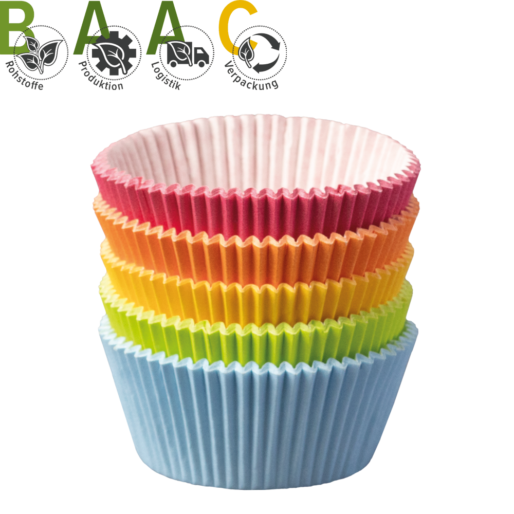 Baking cups color assorted, extra stable