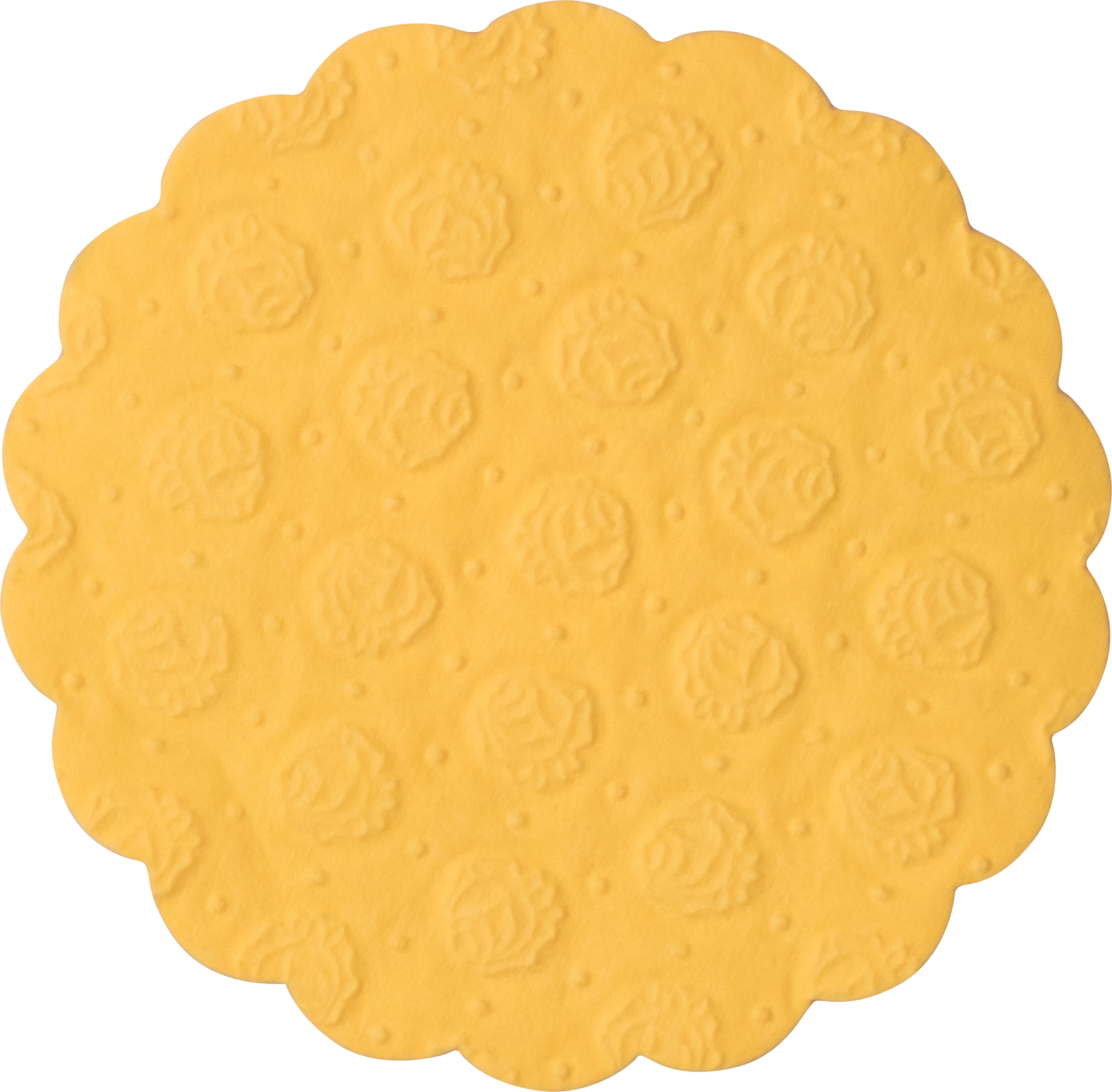 Tissue cup mats absorbent yellow, ø 9 cm
