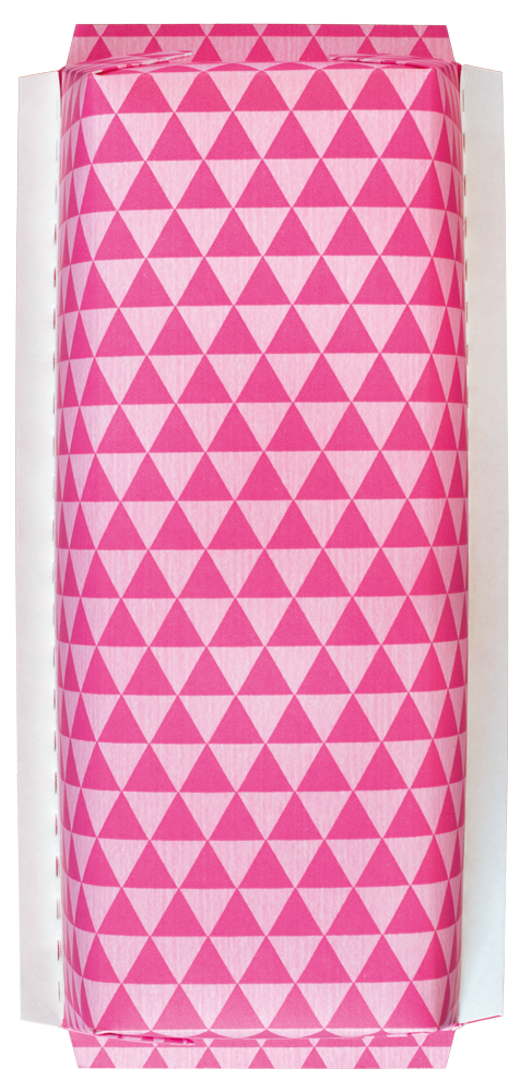 XXL-Backform Triangel rosa, aufgestellt • 20 x 7 x 5,5 cm