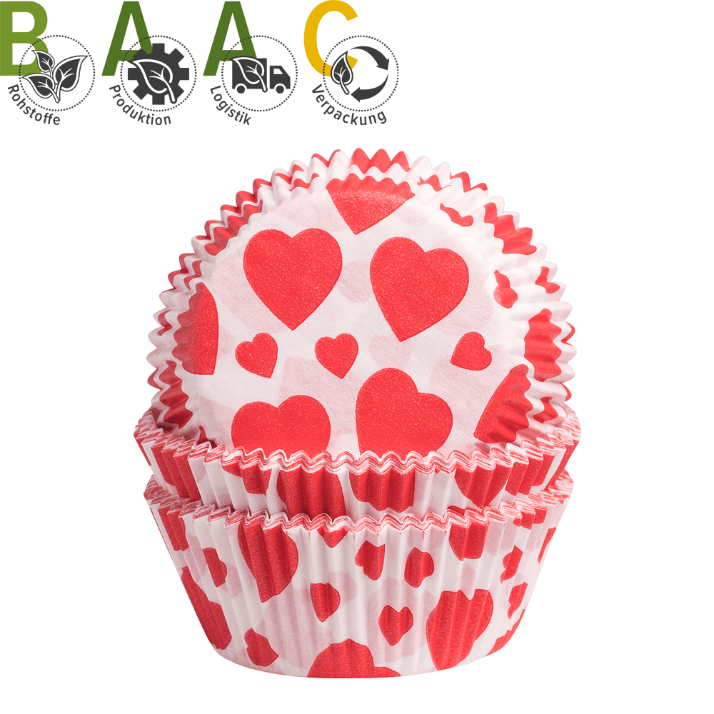 Baking cup Hearts • 5 x 2,5 cm 