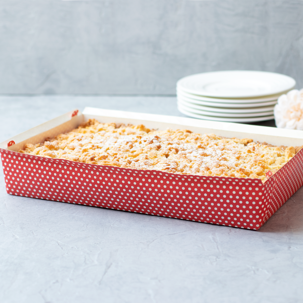 Baking mould White dots on red • 28,5 x 18,5 x 5 cm