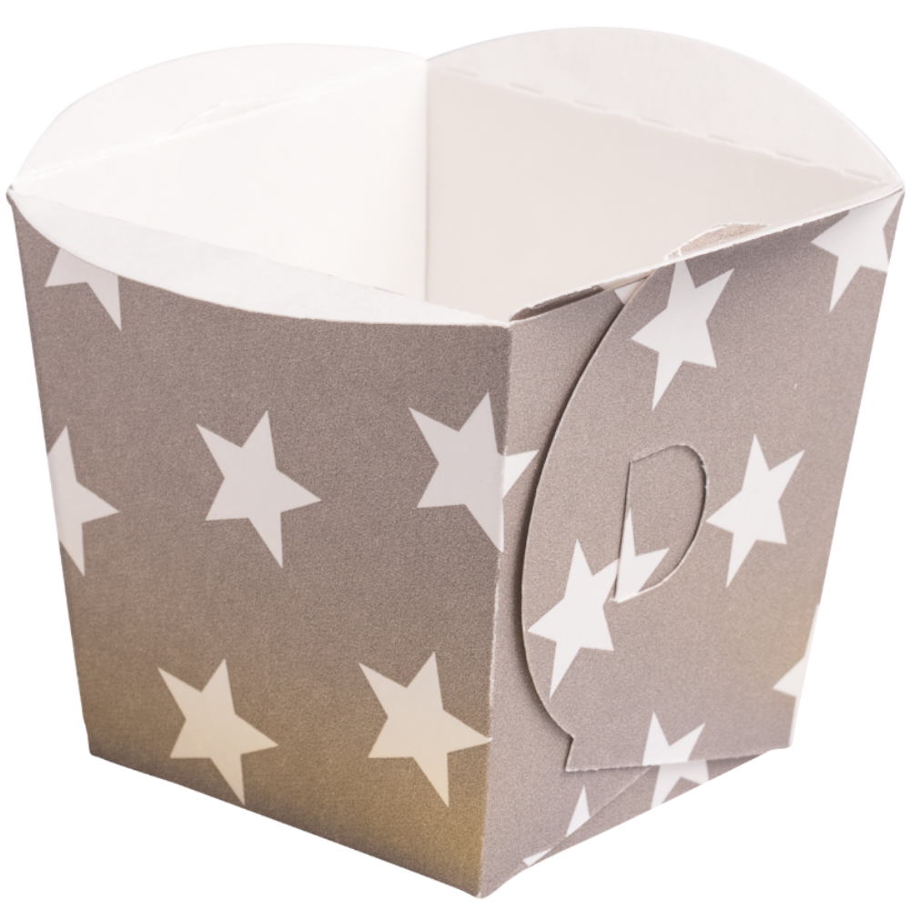 Mini-Back & Snack Box Sterne sortiert, extra stabil