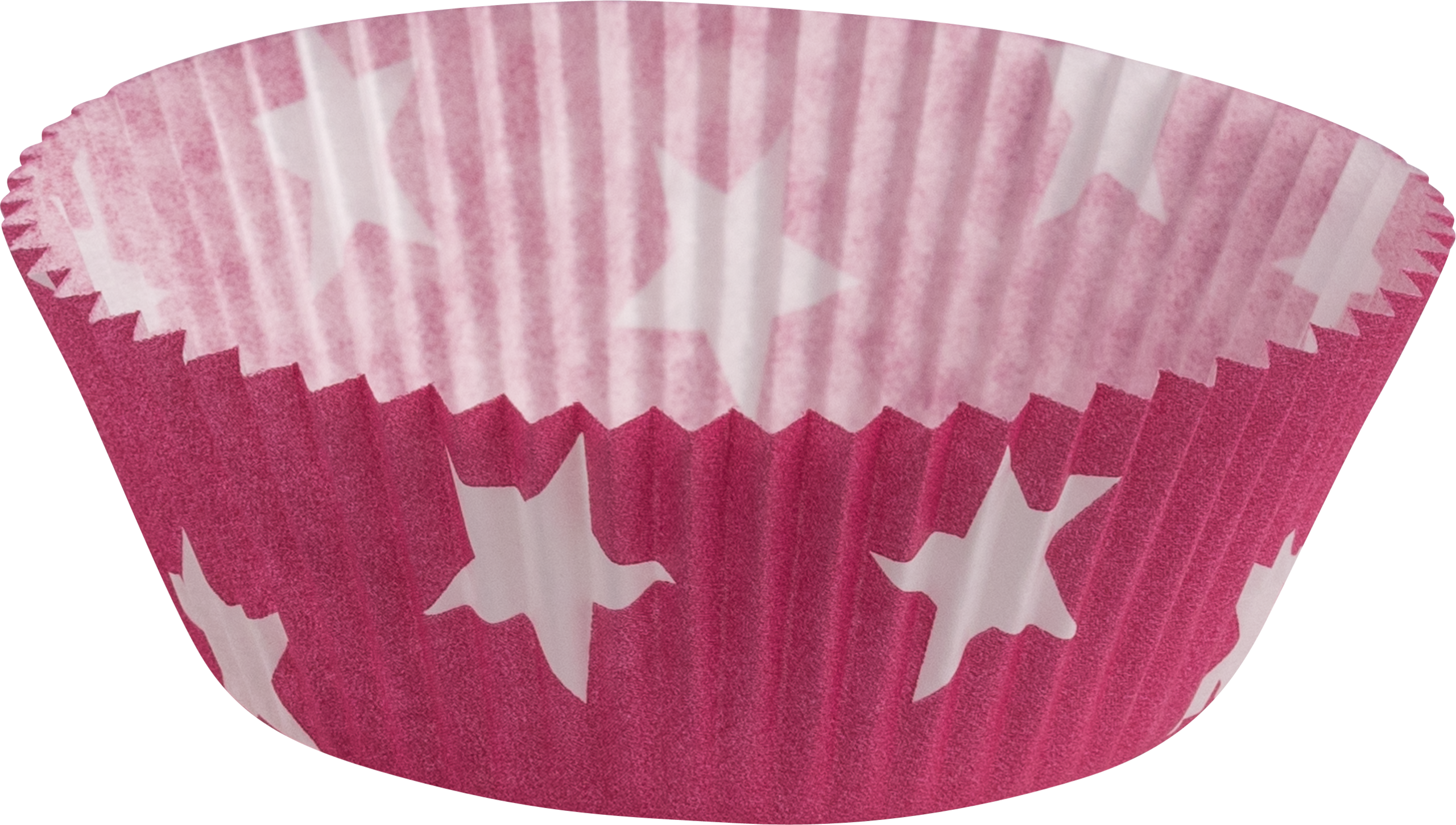 Muffinförmchen Sterne weiß/pink • 5 x 2,5 cm