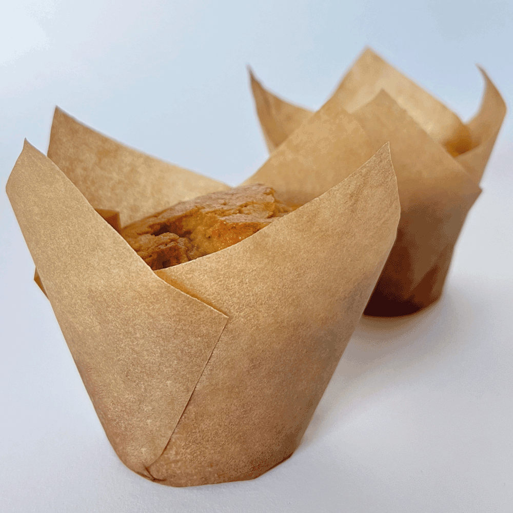 Muffin Tulip-Wraps Nature kompostierbar