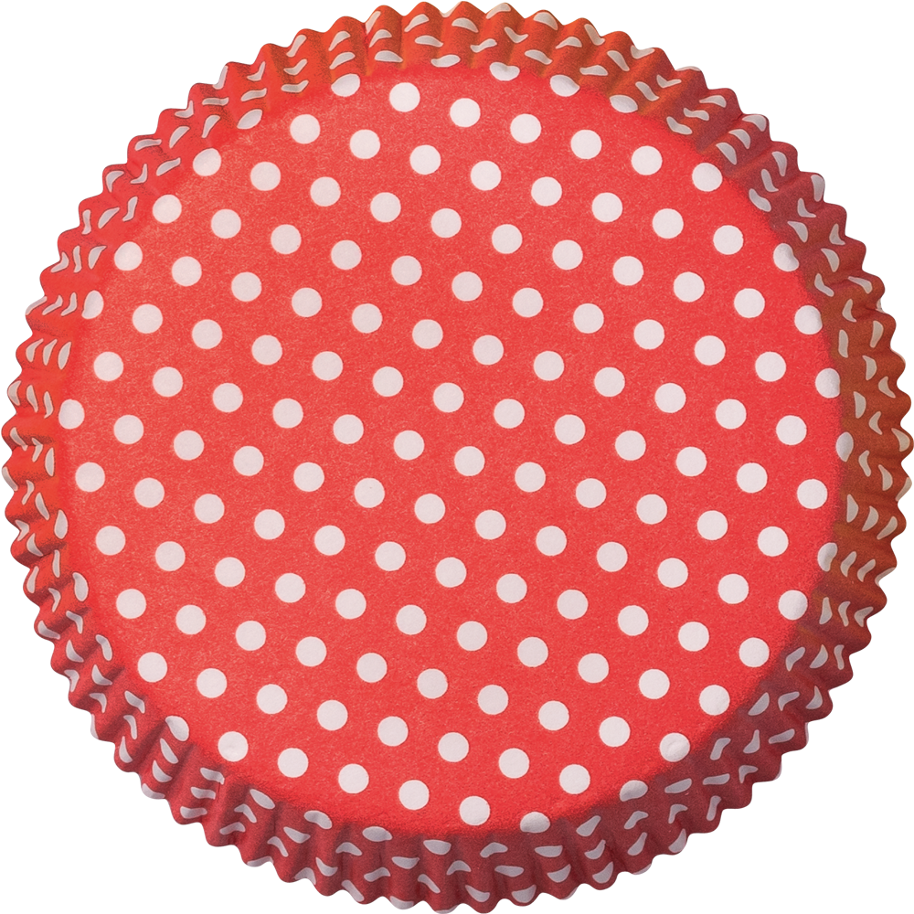 Tartlet baking pan White dots on red, extra stable • 7,5 x 2 cm