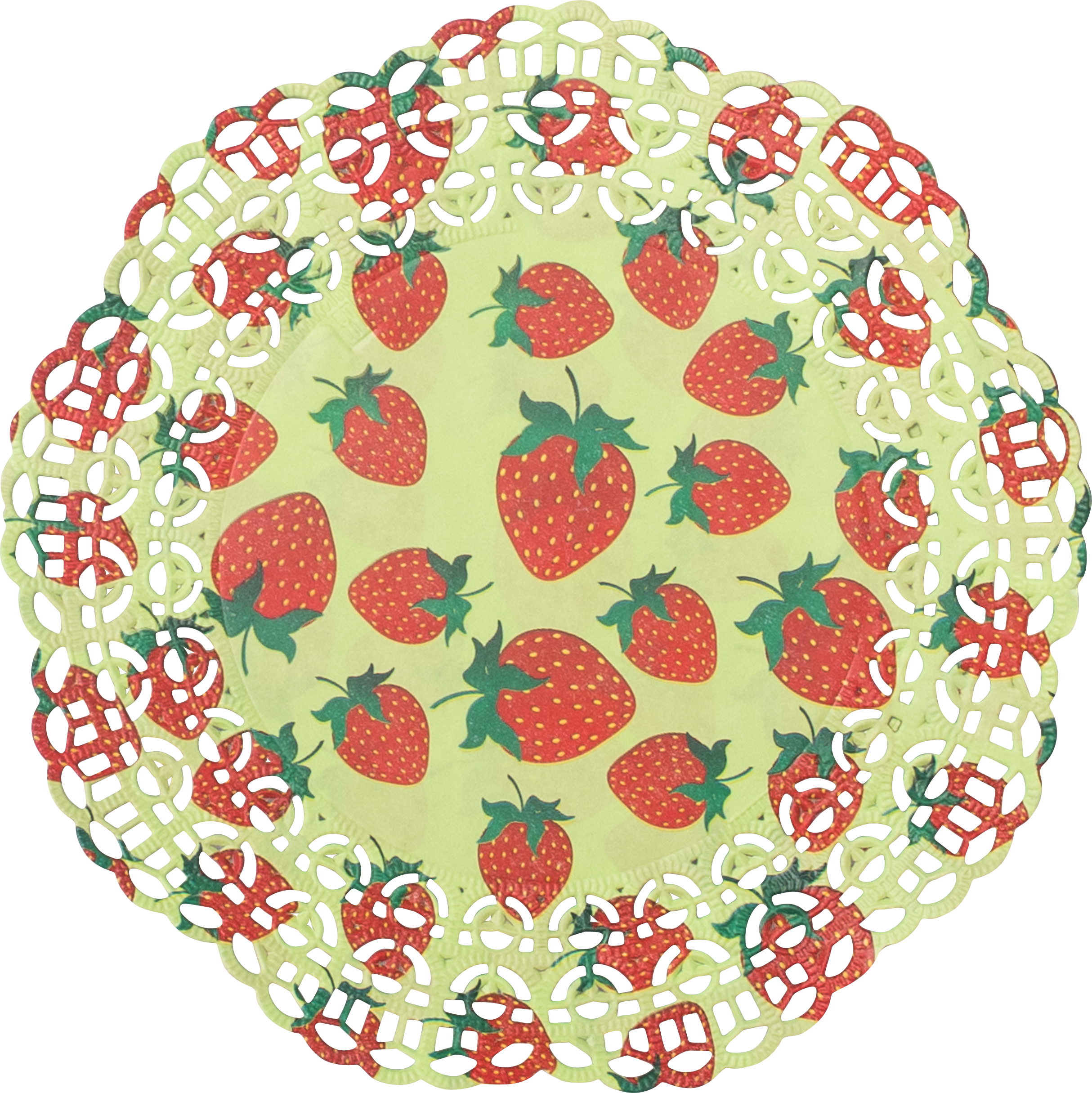 Deckchen für Einmachgläser Erdbeere • ø 18 cm
