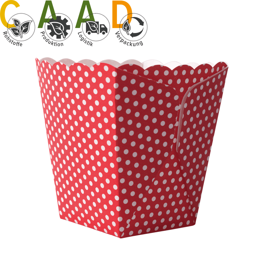 XL baking & snack box white dots on red