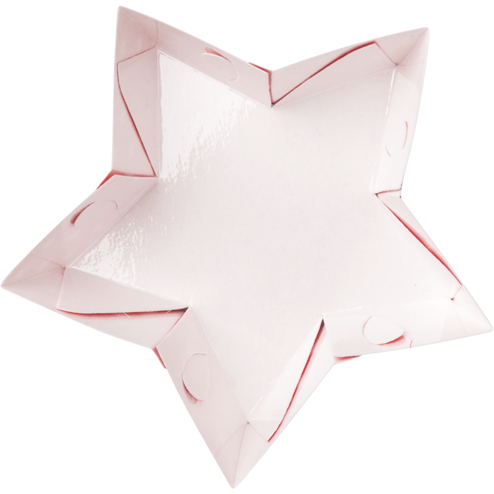 Star shaped baking mould small stars white on red, plano