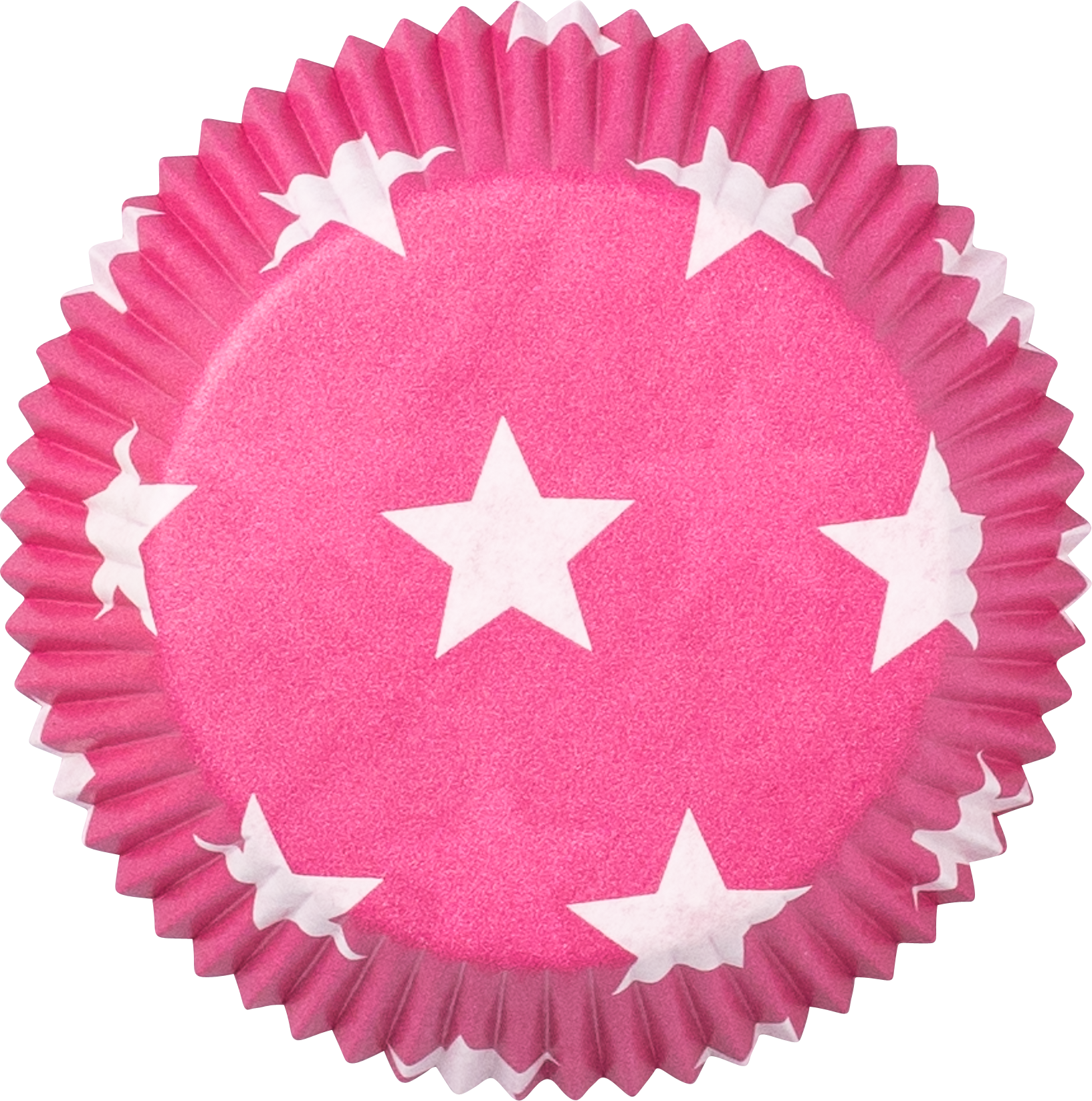 Muffinförmchen Sterne weiß/pink • 5 x 2,5 cm