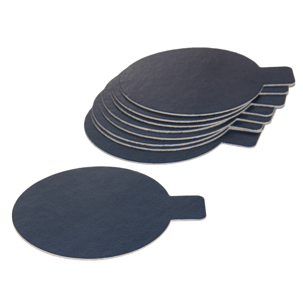 Cake board with tab Anthracite • Ø 7 cm