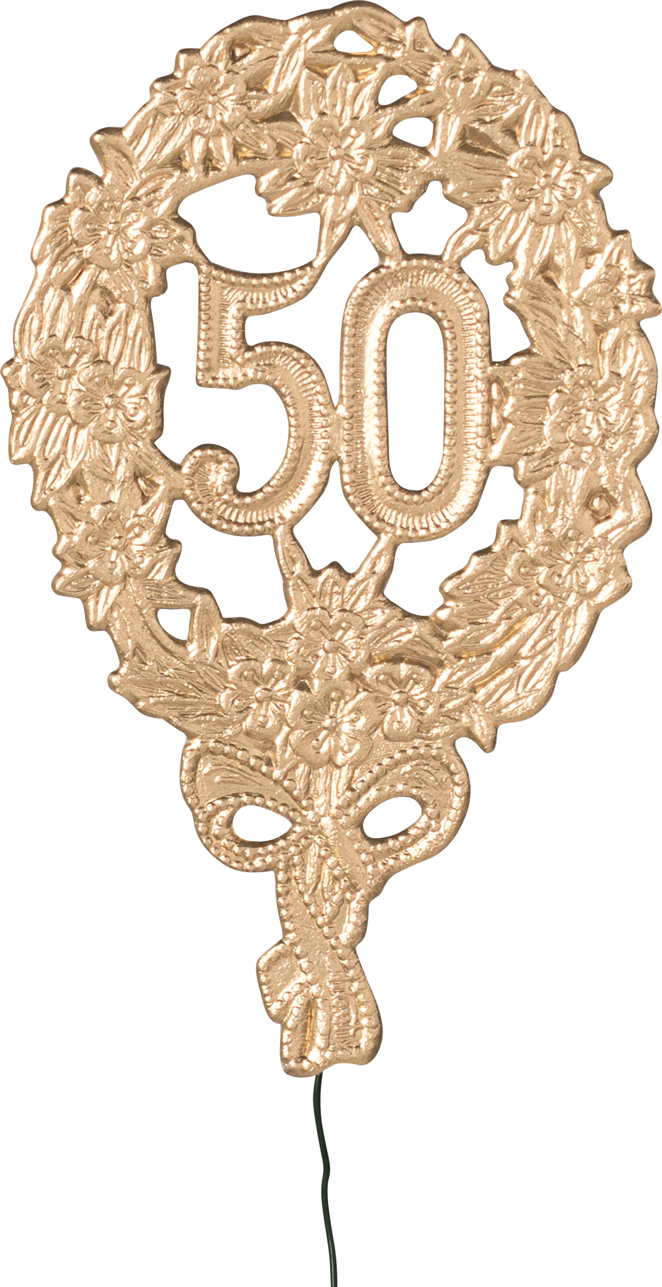 Anniversary shields/ number "50" gold, 8 x 12 cm