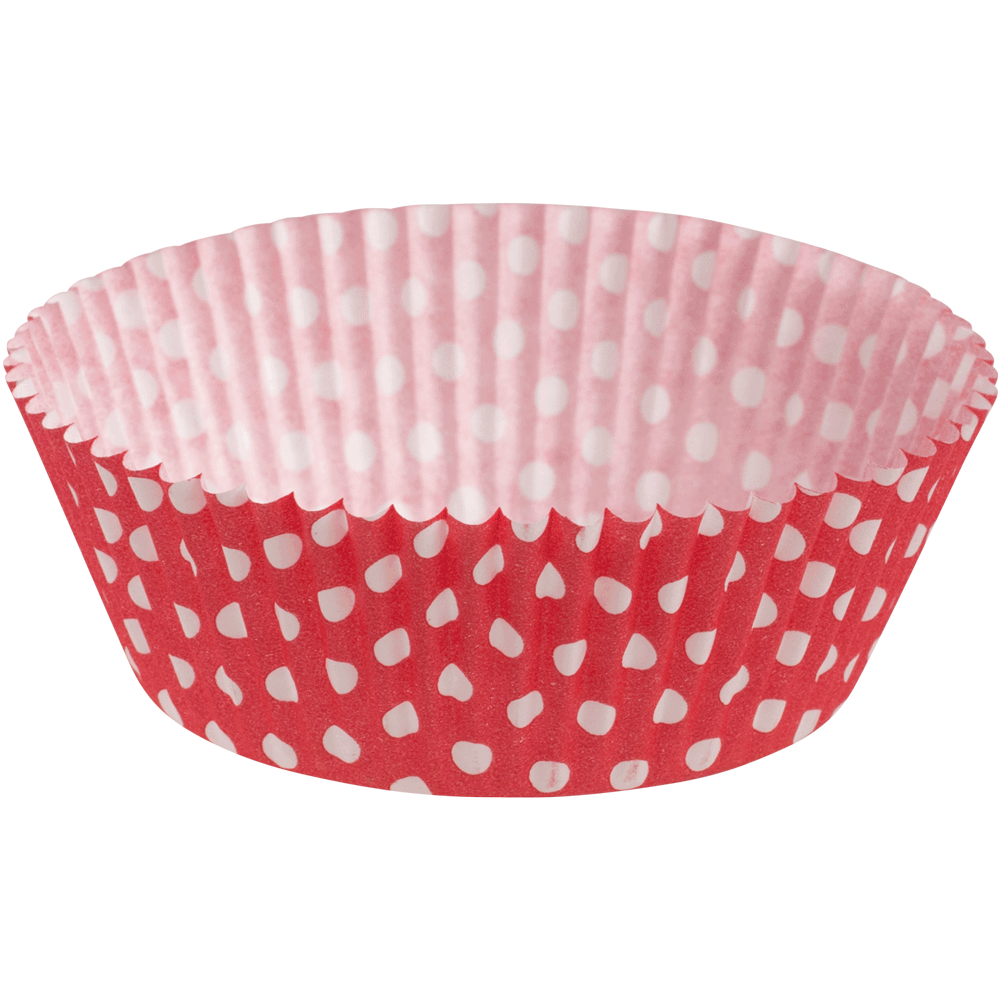 Muffinförmchen Punkte weiß/rot • 5 x 2,5 cm