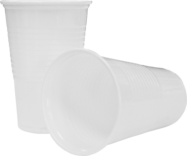 Drinking cups, white, disposable, 0.2 l