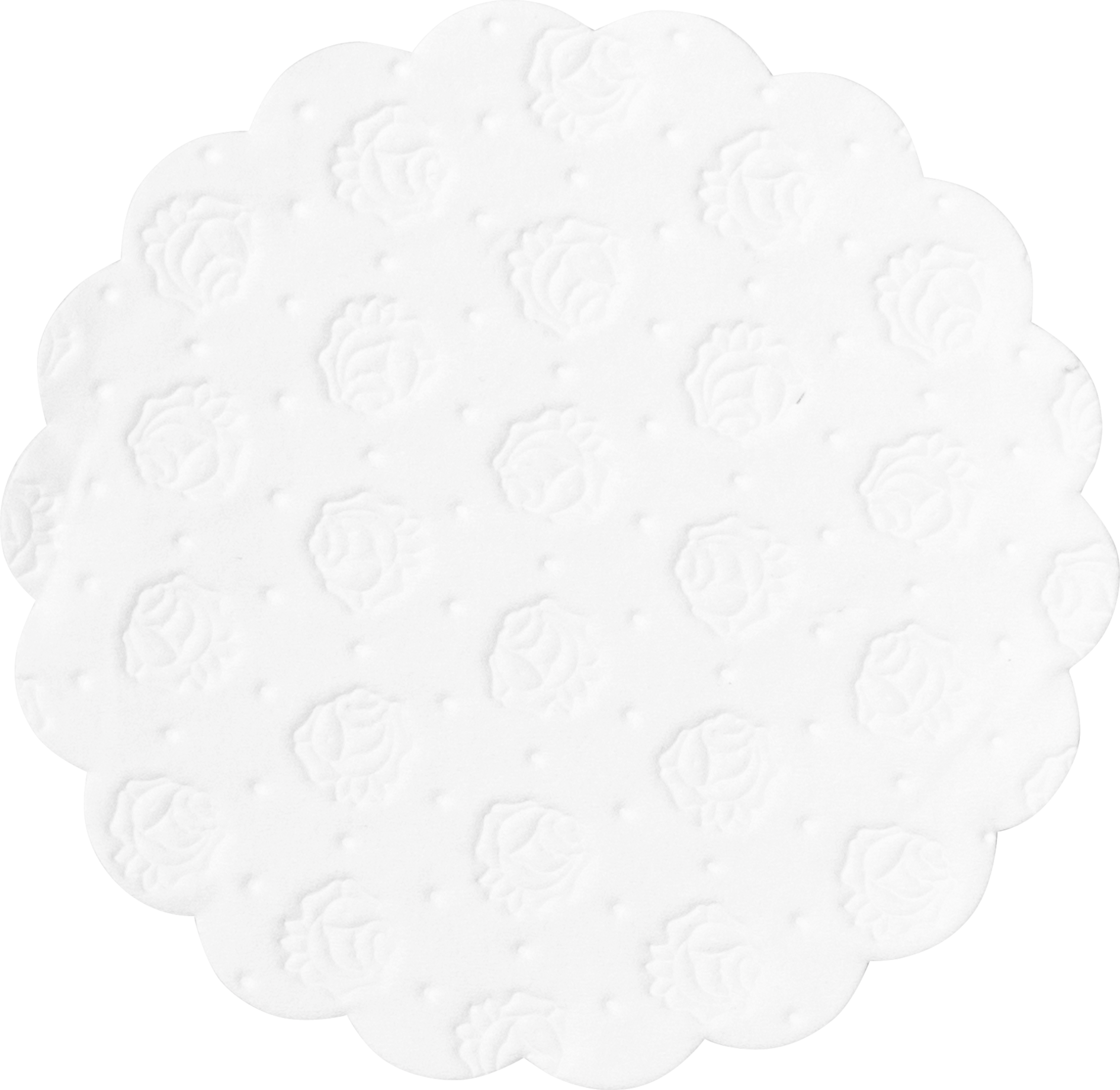 Tissue cup mats absorbent white, ø 9 cm