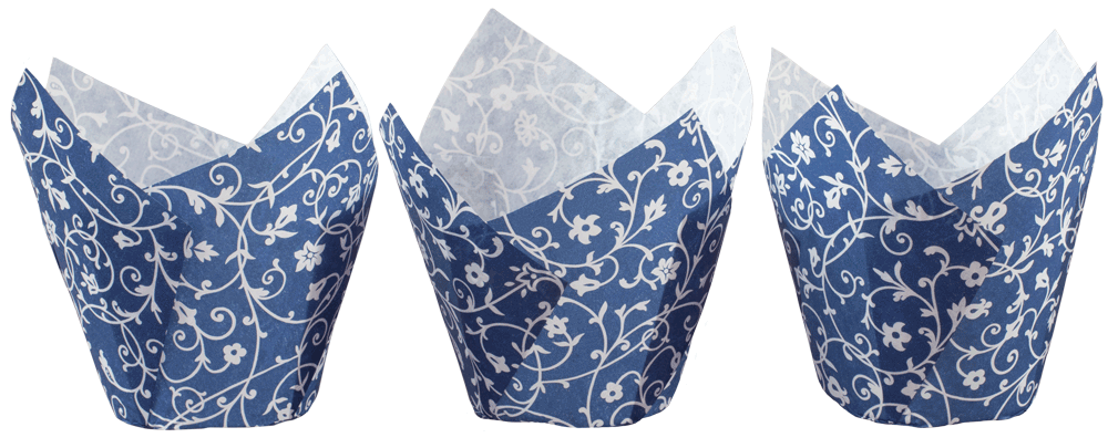 Muffin-Tulip-Wraps Classico Weiß/Blau 