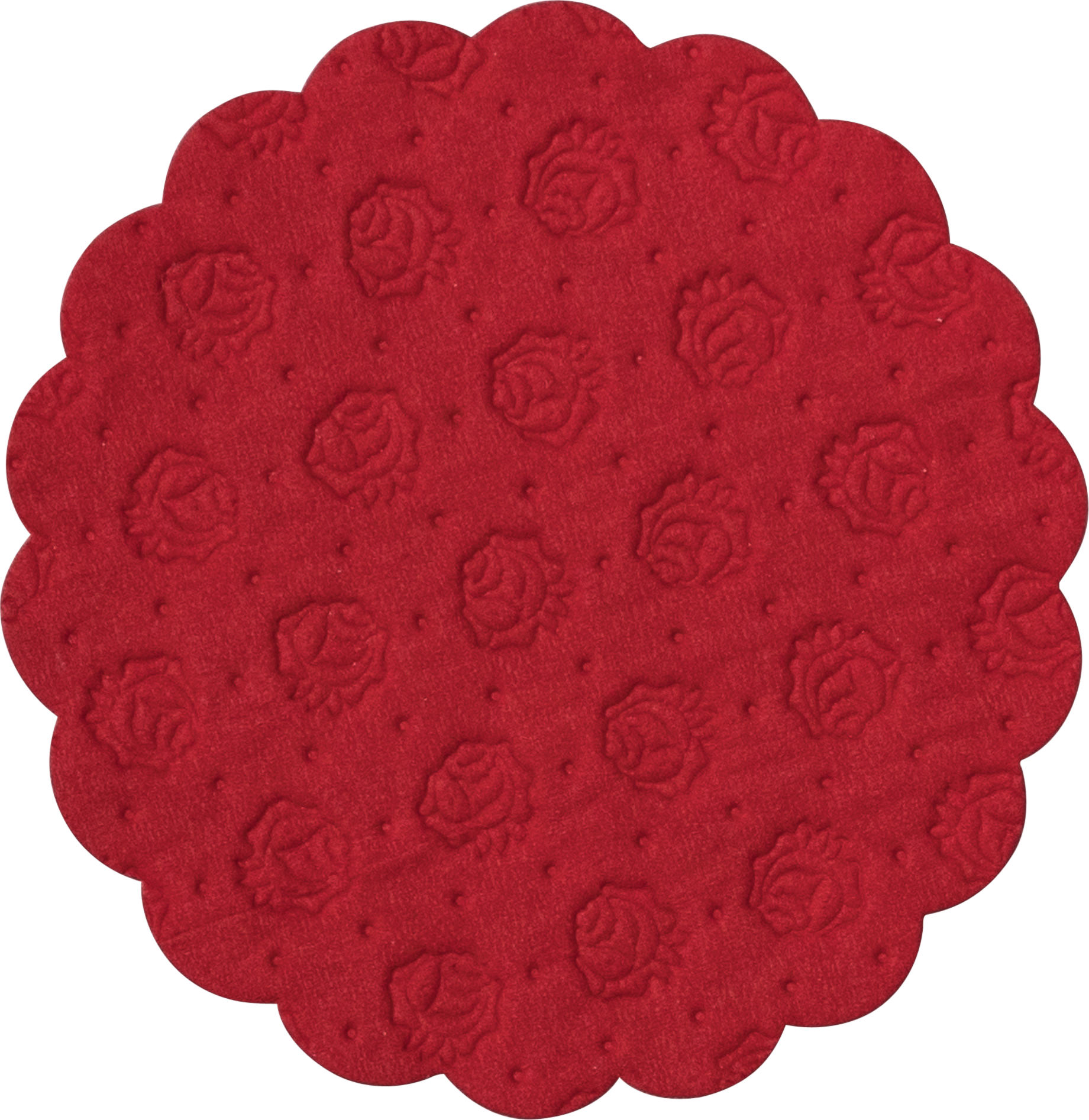 Tissue cup mats absorbent red, ø 9 cm