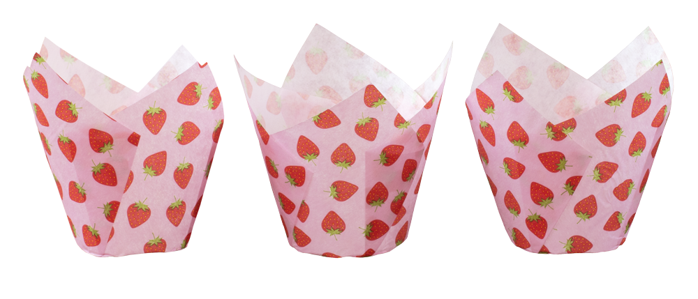 Muffin-Tulip-Wraps Erdbeere Rosa