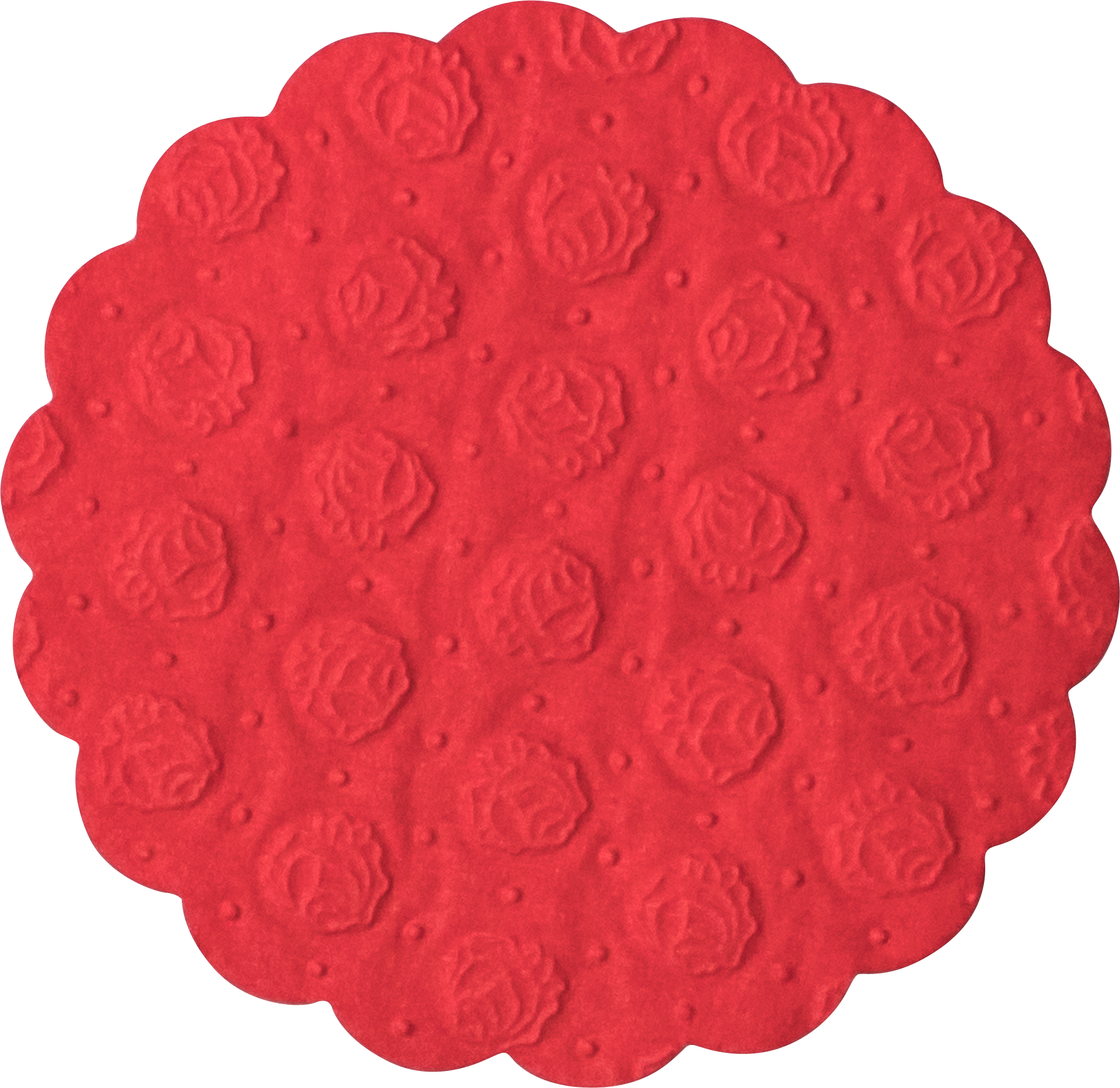 Tissue cup mats absorbent red, ø 9 cm