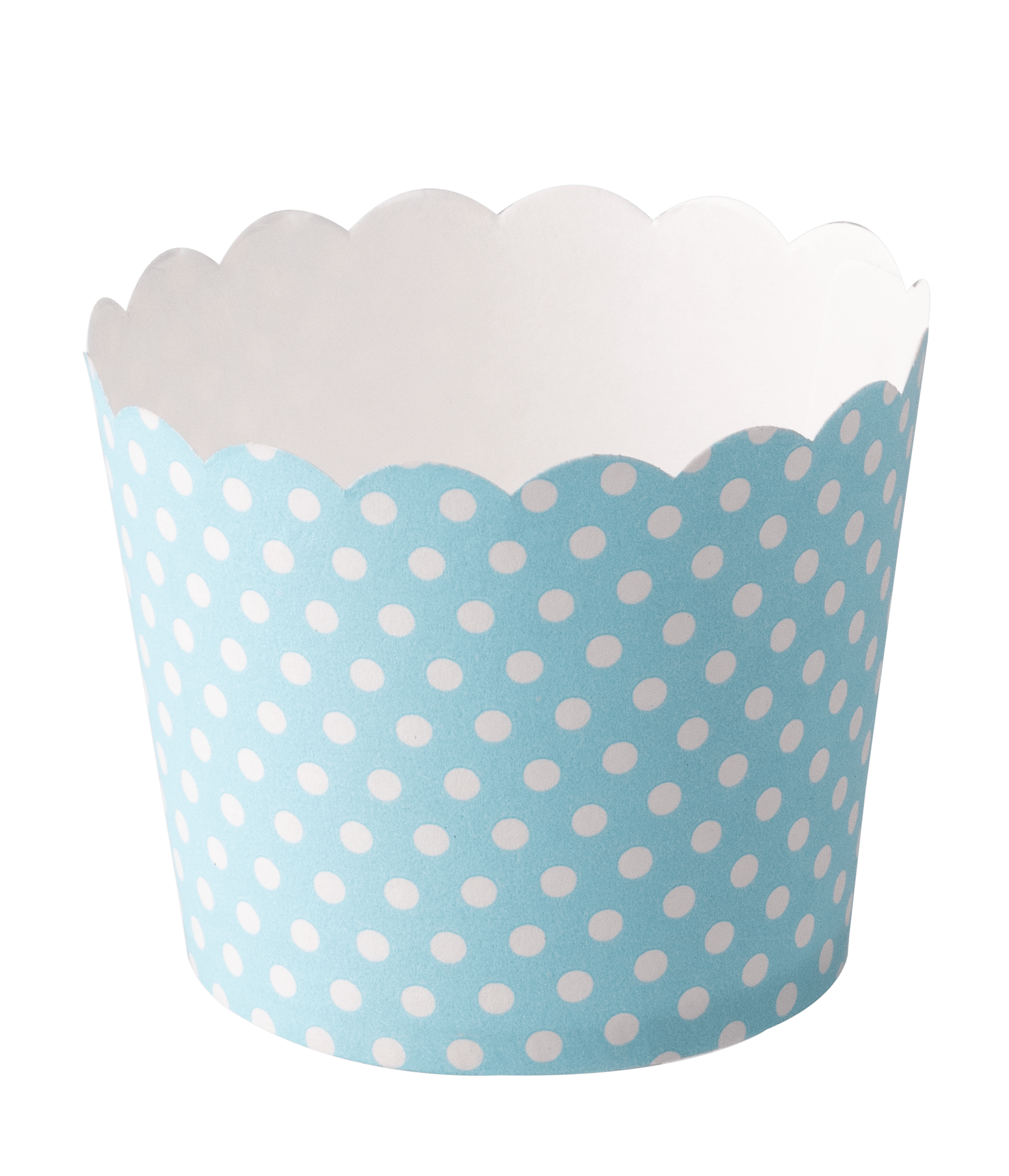 Ice cream and muffin cups, White dots on turquoise, ø 5,6 cm floor x 5,6 cm heights