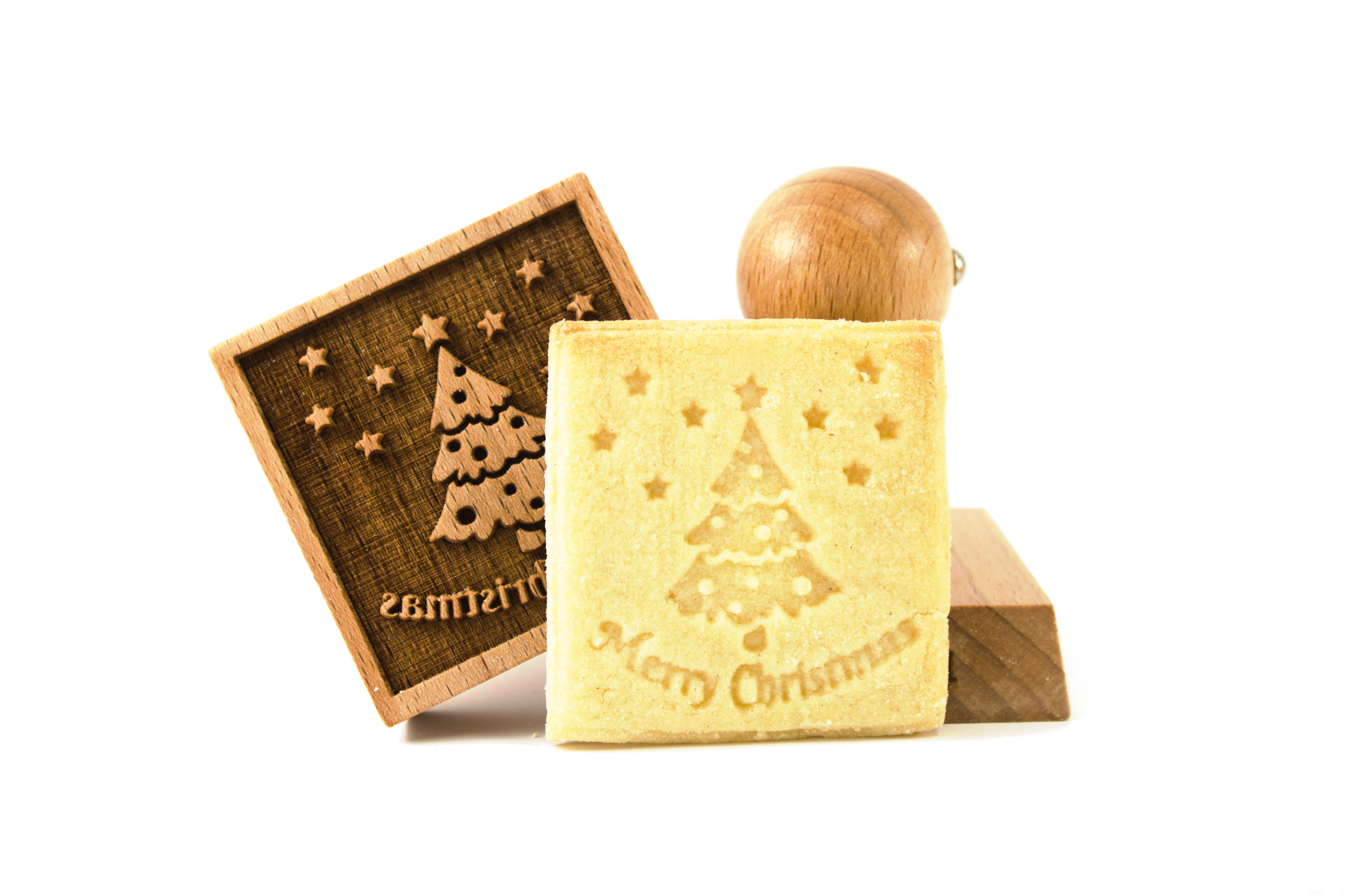 Biscuit Stamp Merry Christmas 55x55mm