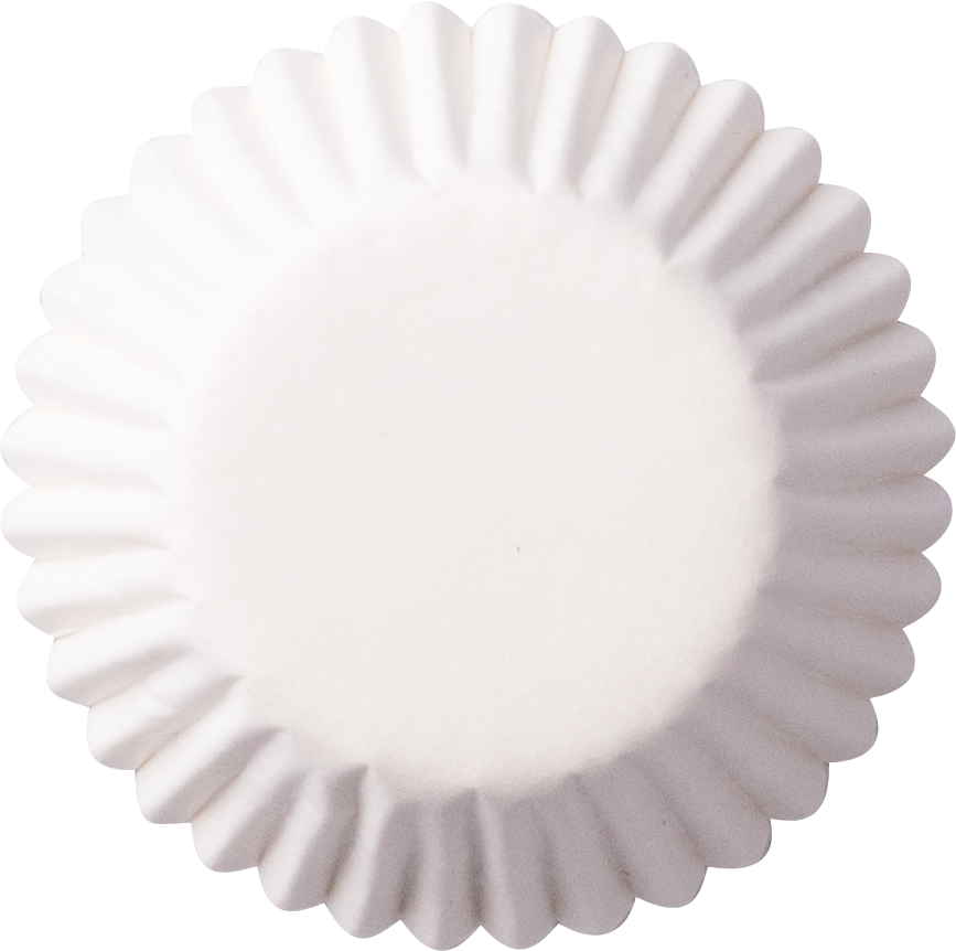 Pralinenkapsel Weiß • 2,6 x 1,6 cm