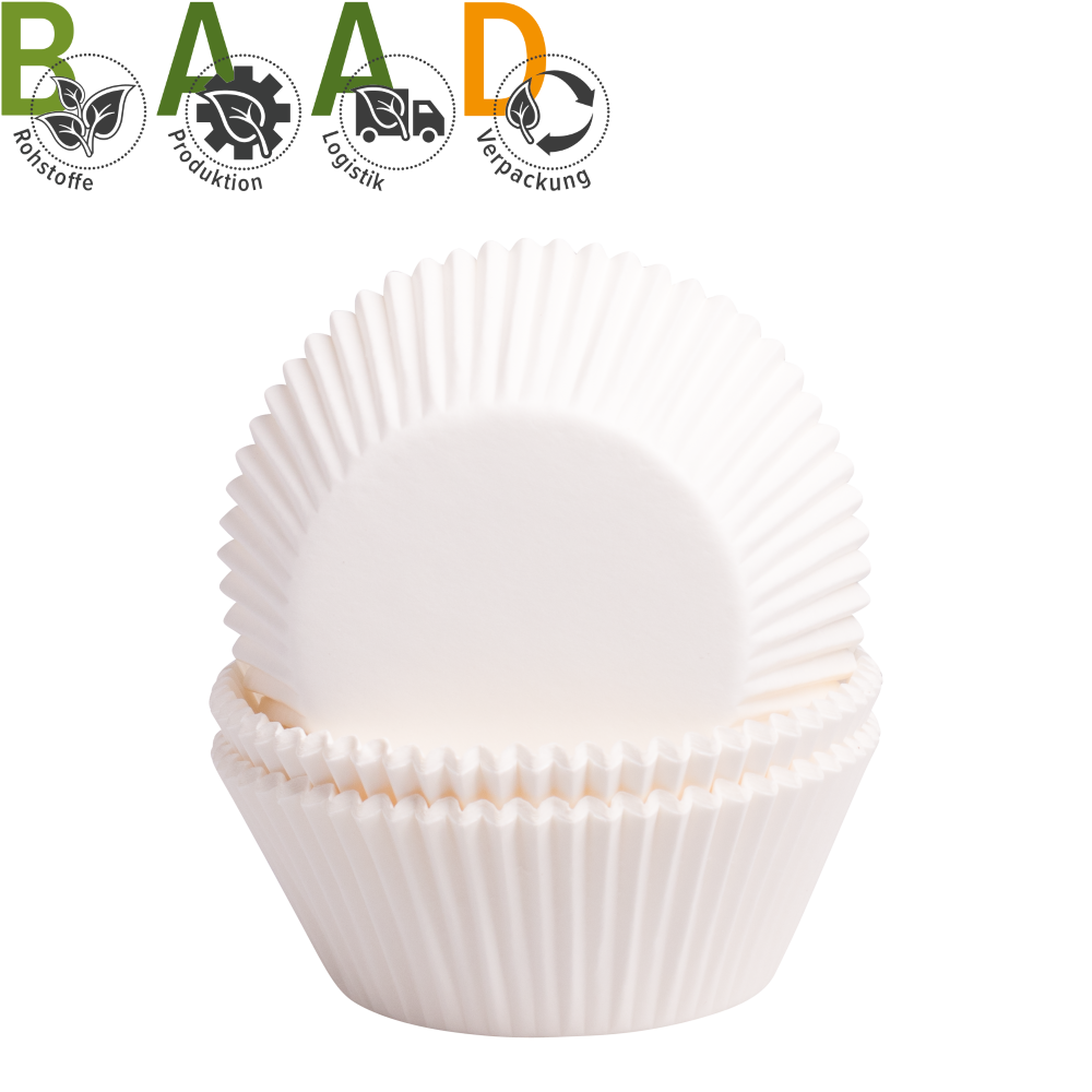 Baking cups White • 4,8 x 2,9 cm 