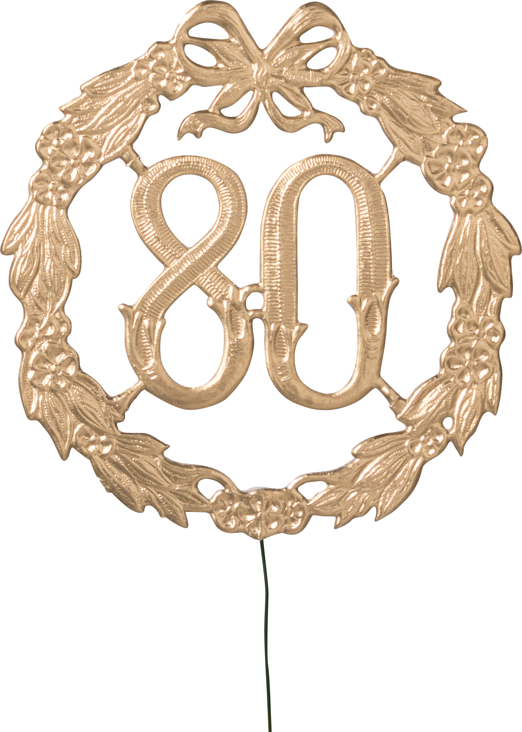 Anniversary shields/ number "80" gold, Ø 13 cm 