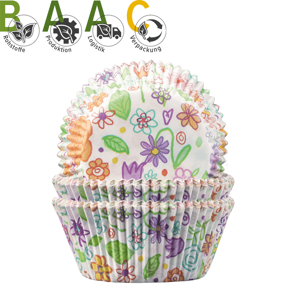 Baking cups Flower meadow  • 5 x 2,5 cm