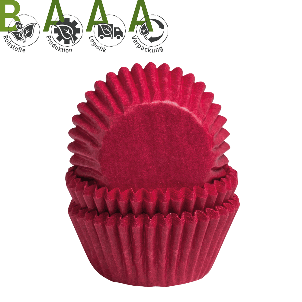 Muffin cups Red • 2,4 x 1,6 cm