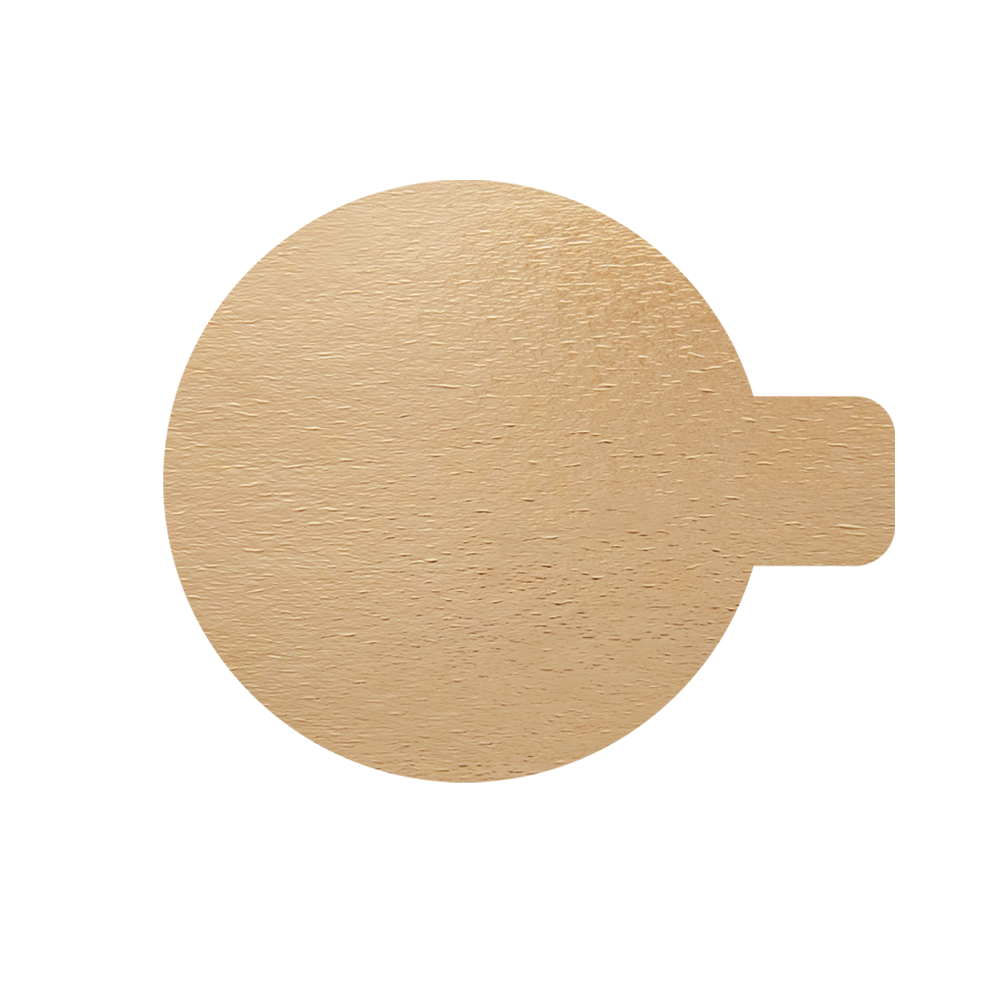 Tortenscheibe mit Lasche Gold • Ø 9 cm rund