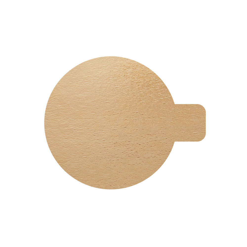 Cake board with tab Gold • Ø 7 cm round