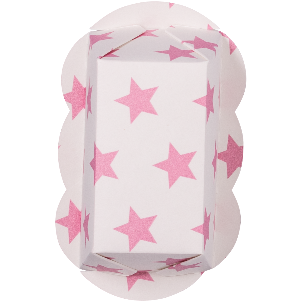 Mini-Backform Sterne rosé/weiß, aufgestellt